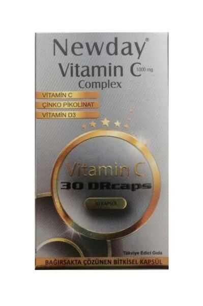 Newday Vitamin C Complex Çinko Pikolinat 30 Kapsül