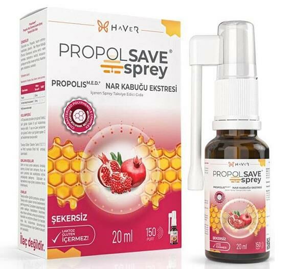 Propolsave Propolis Nar Ekstresi İçeren Sprey 20ml | Şekersiz