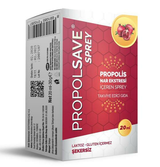 Propolsave Propolis Nar Ekstresi İçeren Sprey 20ml | Şekersiz