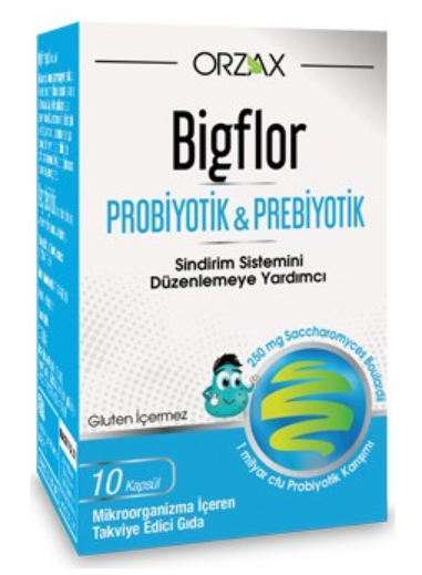 Orzax Bigflor Probiyotik & Prebiyotik 10 Kapsül
