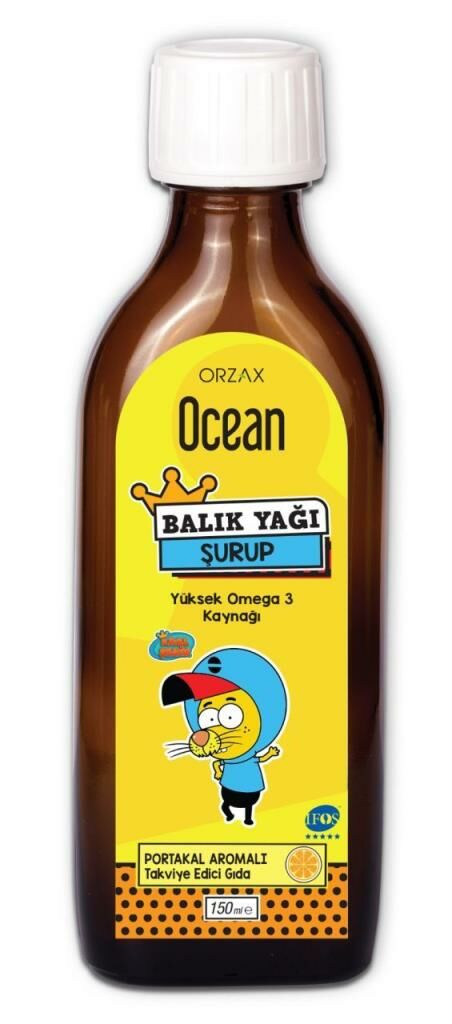 Orzax Ocean Balık Yağı Şurubu Portakal Aromalı 150ml | Kral Şakir