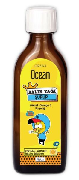 Orzax Ocean Balık Yağı Şurubu Portakal Aromalı 150ml | Kral Şakir