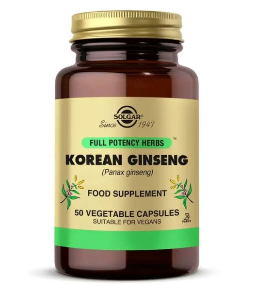 Solgar Korean Ginseng 50 Kapsül | Panax Ginseng