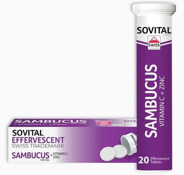 Sovital Sambucus 160mg 20 Efervesan Tablet