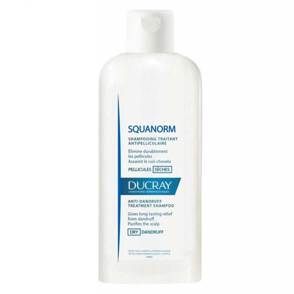 Ducray Squanorm Shampoo 200ml | Kuru Saçlar İçin Kepek Karşıtı Şampuan