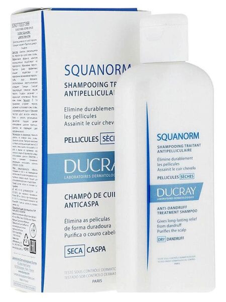 Ducray Squanorm Shampoo 200ml | Kuru Saçlar İçin Kepek Karşıtı Şampuan