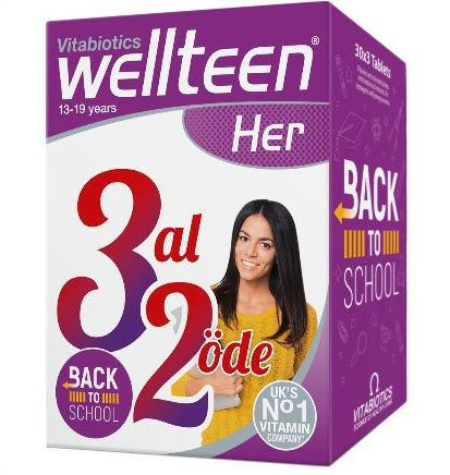 Vitabiotics Wellteen Her 90 Tablet | 3 Al 2 Öde Avantajlı Paket