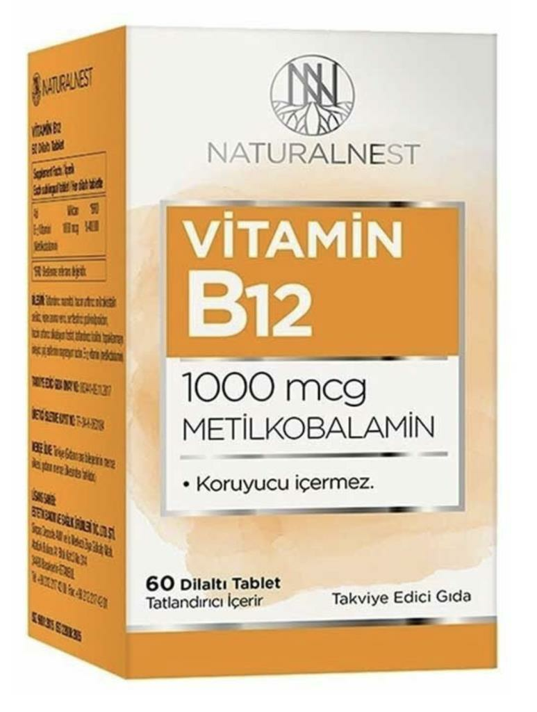 Naturalnest Vitamin B12 60 Dilaltı Tablet