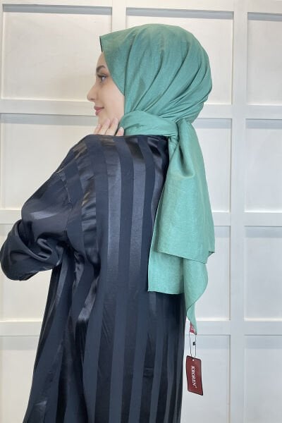 Kroren by Armanda Voile Shawl - Silky Shiny Shawl KR7557 CAĞLA GREEN