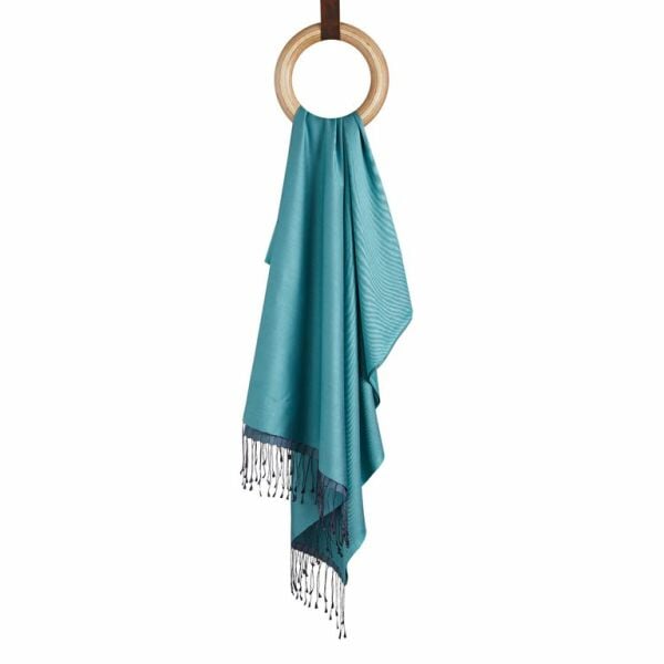 Qoza By İpekevi Double Sided Modal-Silk Single Color Solid Shawl 6848 MENTOL