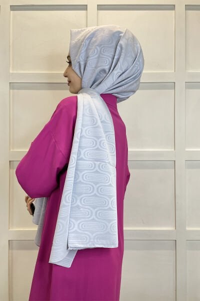 Cardion Capri Jacquard Shawl - Capri Fabric Jacquard Patterned Shawl 01119 LIGHT GRAY