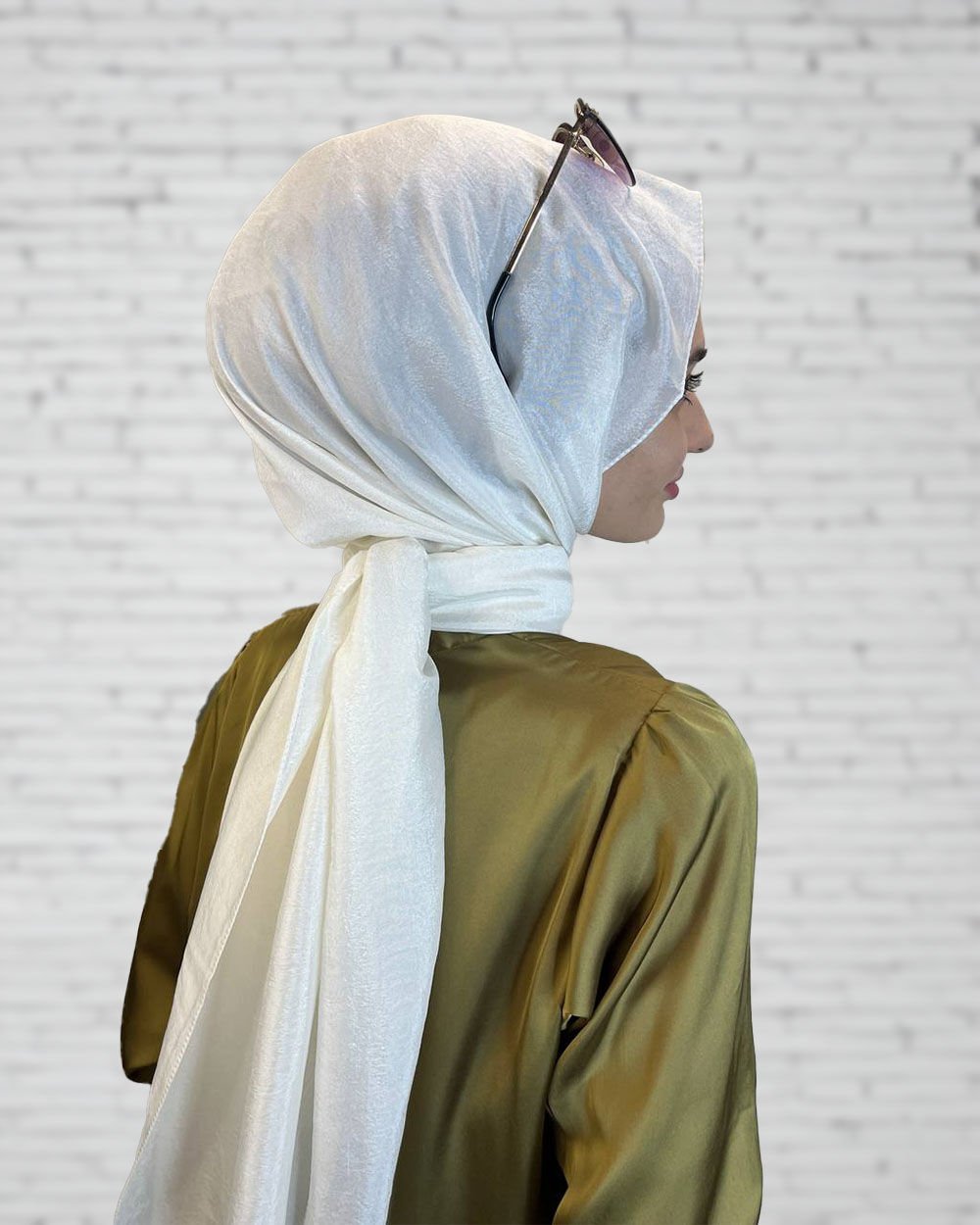 Harem Scarf Brisa Voile Shawl 00816 ECRU