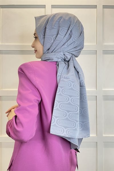 Cardion Capri Jacquard Shawl - Capri Fabric Jacquard Patterned Shawl 01119 GRAY