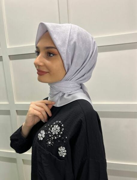 Aker Elegance Monogram Scarf 1090500 STONE
