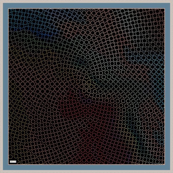 Shecarf Waisted Twill Silk Scarf Patterned 01043 BLACK