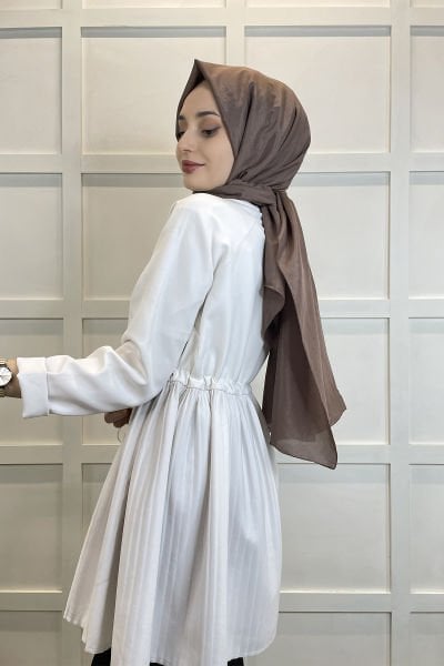 Kroren by Armanda Voile Shawl - Silky Shiny Shawl KR7557 COFFEE