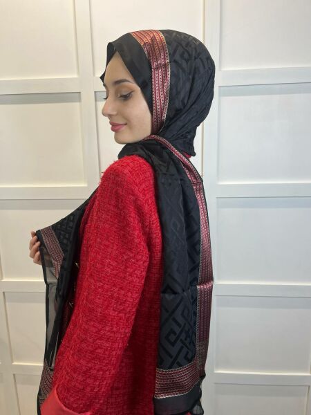 Cardion Avangart Model Yakma Abiye ( Devore) Şal 00911 BORDO