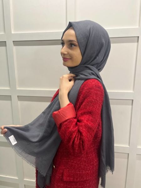 Arwella 100% Cotton Dubai Shawl 00606 ANTHRACITE