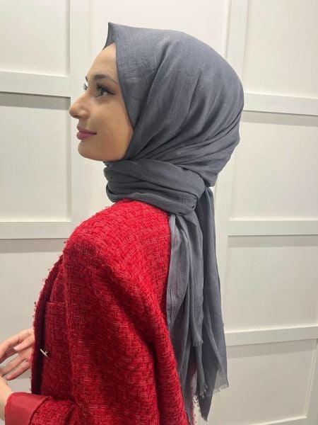 Arwella 100% Cotton Dubai Shawl 00606 ANTHRACITE