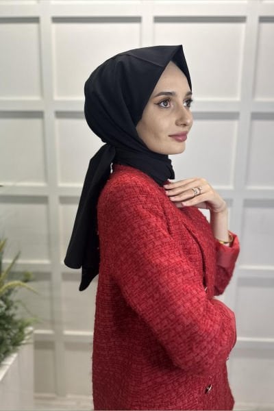 Pamuk Cazz Şal - Kadın Tesettür Şal SİYAH