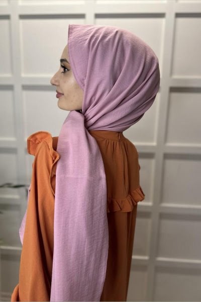 Pamuk Cazz Şal - Kadın Tesettür Şal PEMBE