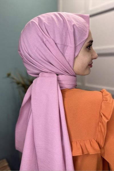 Pamuk Cazz Şal - Kadın Tesettür Şal PEMBE