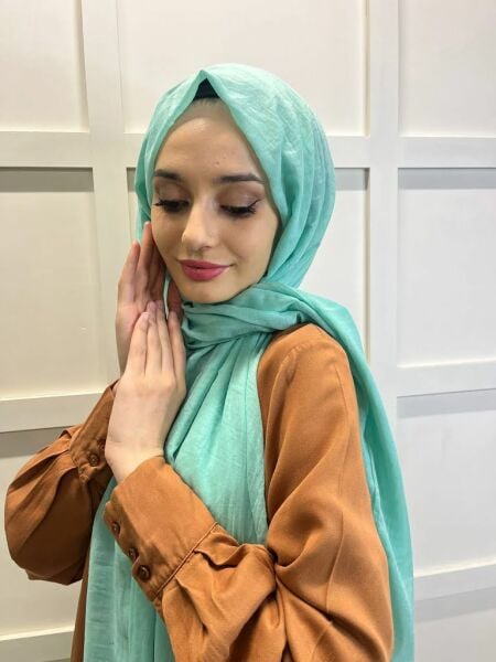 Arwella 100% Cotton Dubai Shawl 00606 WATER GREEN