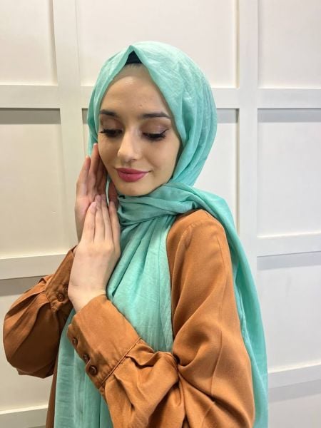 Arwella 100% Cotton Dubai Shawl 00606 WATER GREEN