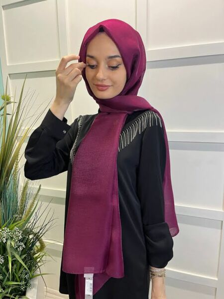 Siyane Scarf Diamond Evening Dress Wedding Shawl 00790 CHERRY