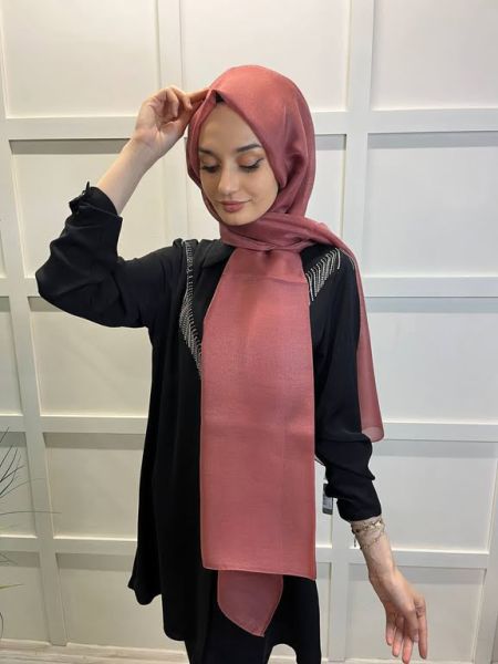 Siyane Scarf Diamond Evening Dress Wedding Shawl 00790 DRIED ROSE