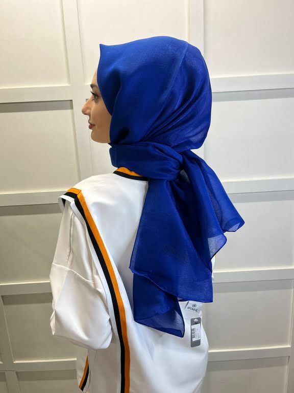 Siyane Scarf Tül Görünümlü Şal - Pırlanta Abiye Düğünlük Şal 00790 SAKS