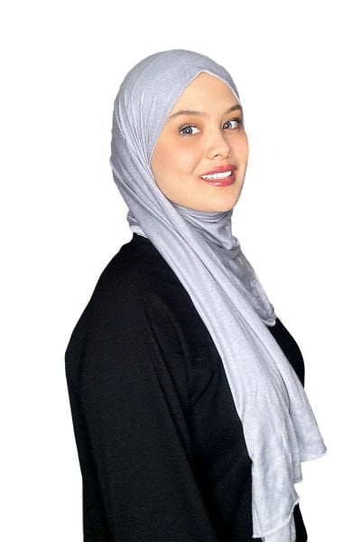 Shecarf Jersey Shawl - Stiched At The Ends - High Quality 00991 Light Gray