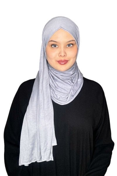 Shecarf Jersey Shawl - Stiched At The Ends - High Quality 00991 Light Gray
