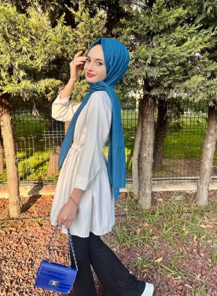 Shecarf, Cotton, Wrinkle-Free Bamboo Scarf Shawl 00958 OIL GREEN