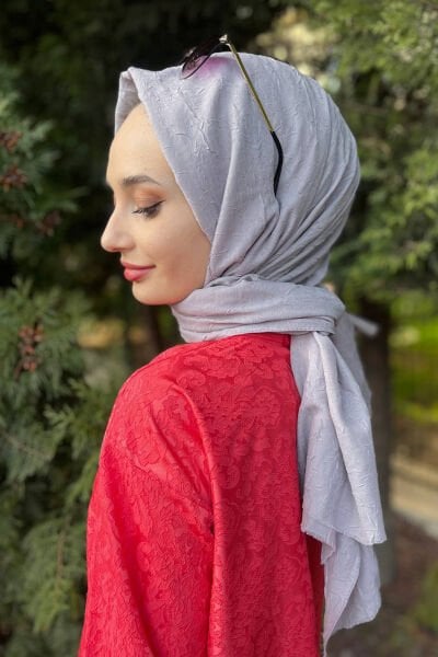 Shecarf, Cotton, Wrinkle-Free Bamboo Scarf Shawl 00958 LIGHT LILA