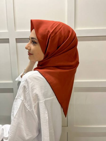 İpekevi Single Color 100% Cotton 100x100cm Scarf 01241 CLARET RED