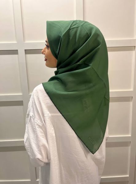 İpekevi Single Color 100% Cotton 100x100cm Scarf 01241 PINE SMELL
