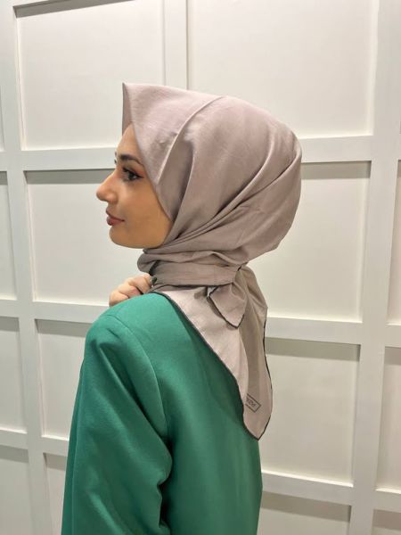 İpekevi Single Color 100% Cotton 100x100cm Scarf 01241 MAZY LILAK