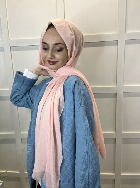 Arwella 100% Cotton Dubai Shawl 00606 LIGHT SALMON