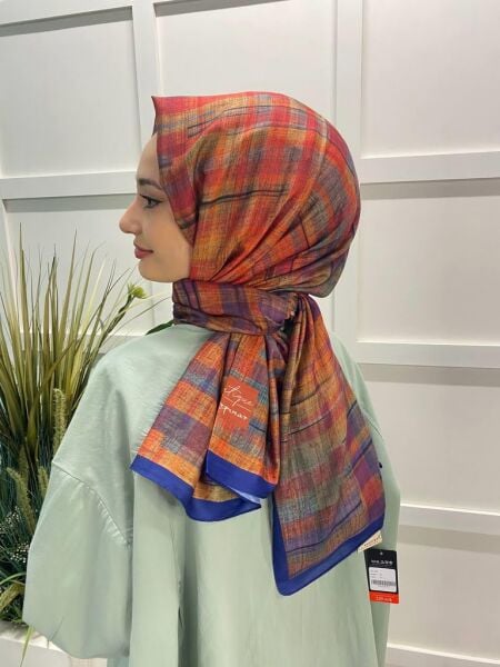 La Boutique İkbal Gürpınar Collection Desenli Şal 15 LACİVERT