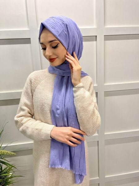 Loryan Scarf Viva Crush Cotton Shawl 00380 LIGHT LILA