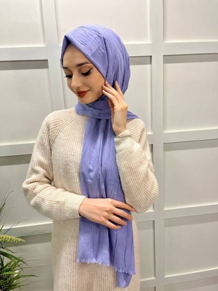 Loryan Scarf Viva Crush Cotton Shawl 00380 LIGHT LILA