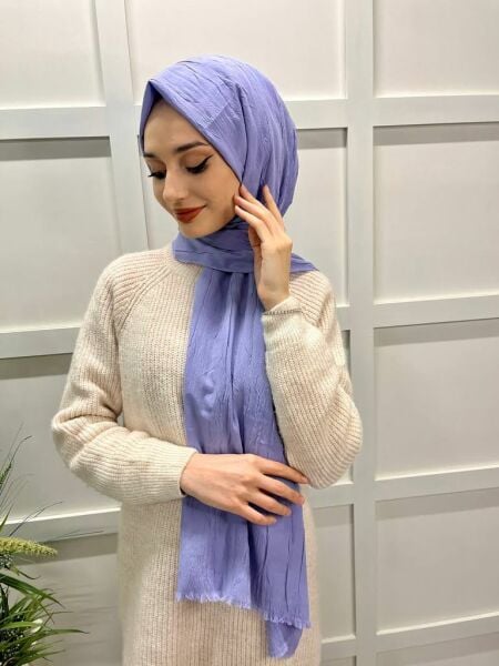 Loryan Scarf Viva Crush Pamuklu Şal 00380 AÇIK LİLA