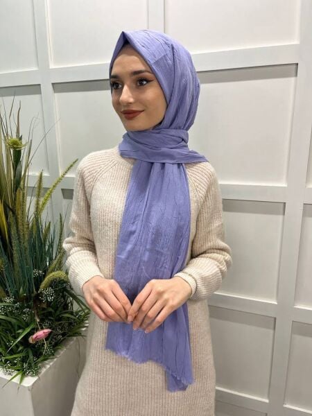 Loryan Scarf Viva Crush Cotton Shawl 00380 LIGHT LILA