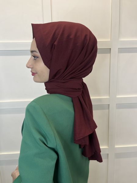 Cotton Jazz Shawl, Lilac Scarf Single Color Jazz Shawl 1001 DARK CLARET RED