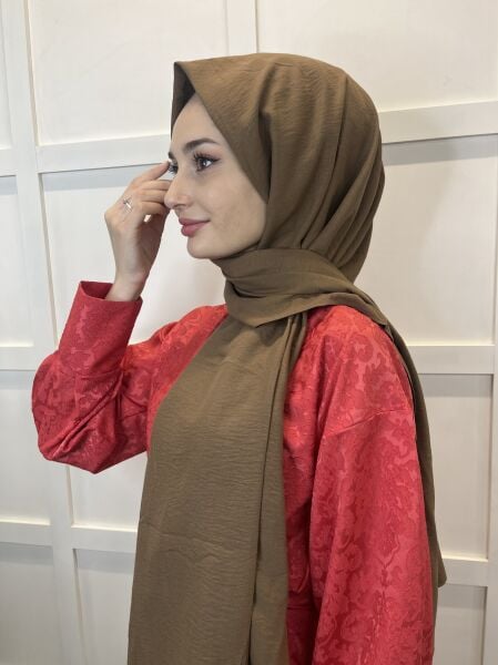 Cotton Jazz Shawl, Lilac Scarf Single Color Jazz Shawl 1001 BROWN