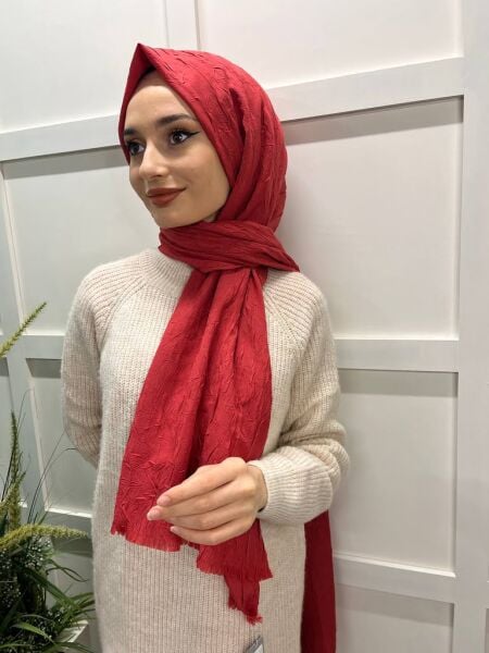 Loryan Scarf Viva Crush Cotton Shawl 00380 POMEGRANATE FLOWER