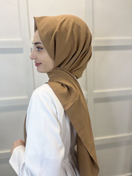 Pamuk Caz Şal, Eflatun Scarf Tek Renk Jazz Şal 1001 KOYU TAŞ