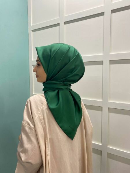 İpekevi Plain Color Twil Silk Scarf 01116 EMERALD GREEN