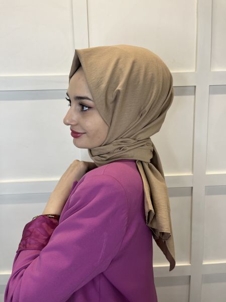 Pamuk Caz Şal, Eflatun Scarf Tek Renk Jazz Şal 1001 SOLUK SARI